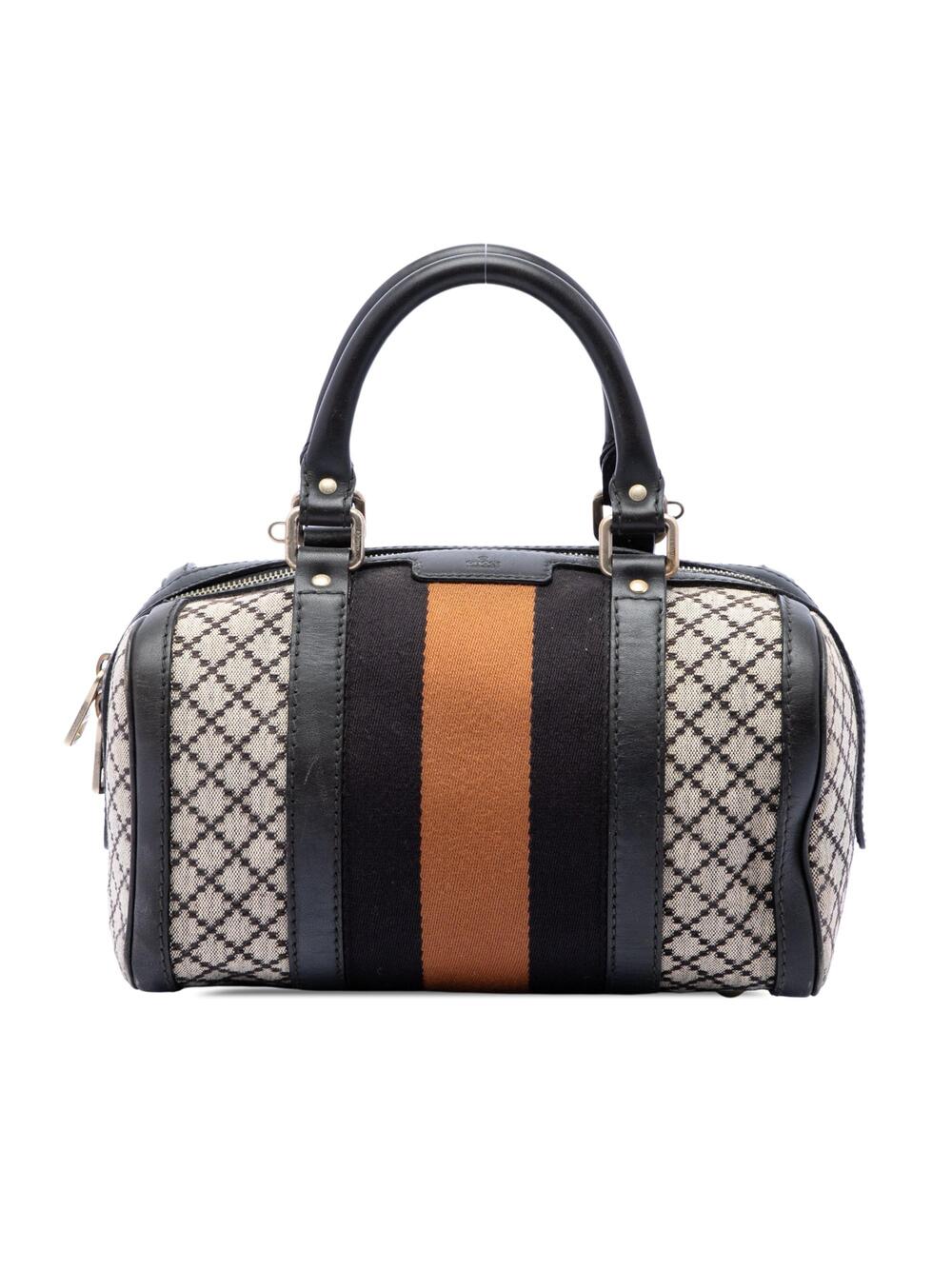 Gucci Vintage Web Boston Bag Diamante #375964G86B